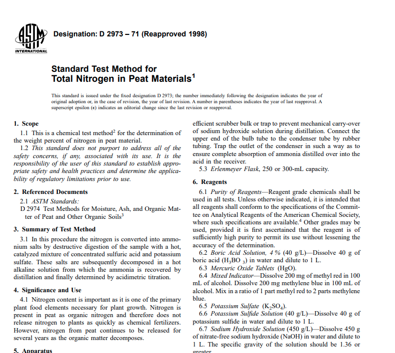 Astm D 2973 – 71 (Reapproved 1998) Pdf free download