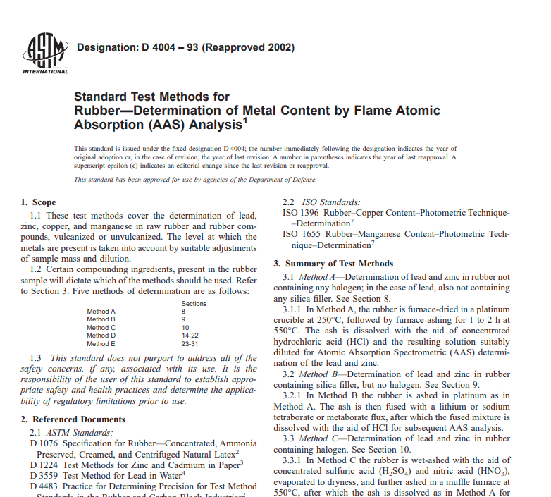 Astm D 4004 – 93 (Reapproved 2002) Pdf free download