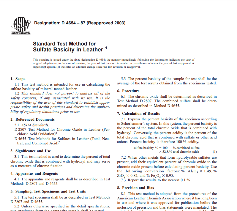 Astm D 4654 – 87 (Reapproved 2003)Pdf free download