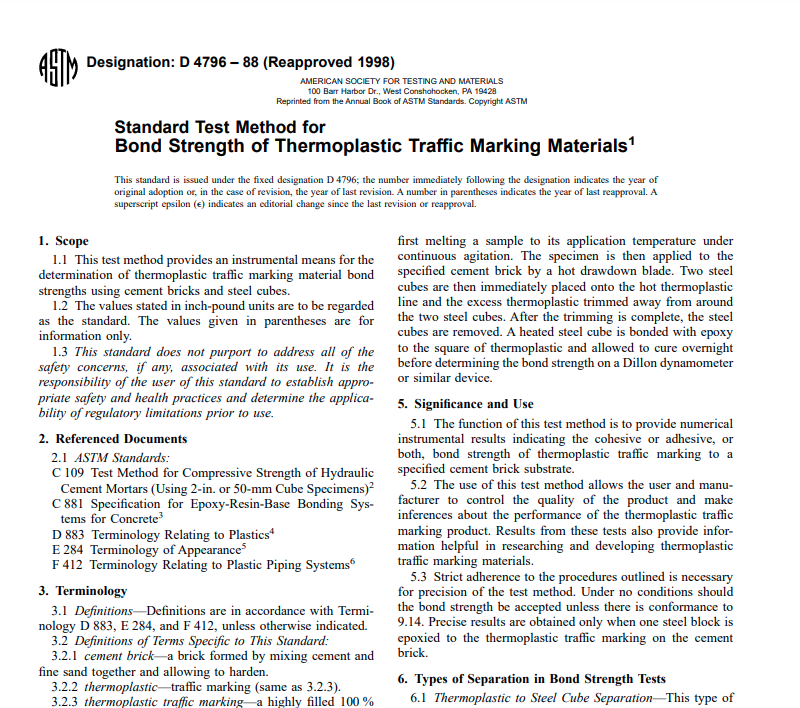 Astm D 4796 – 88 (Reapproved 1998) Pdf free download