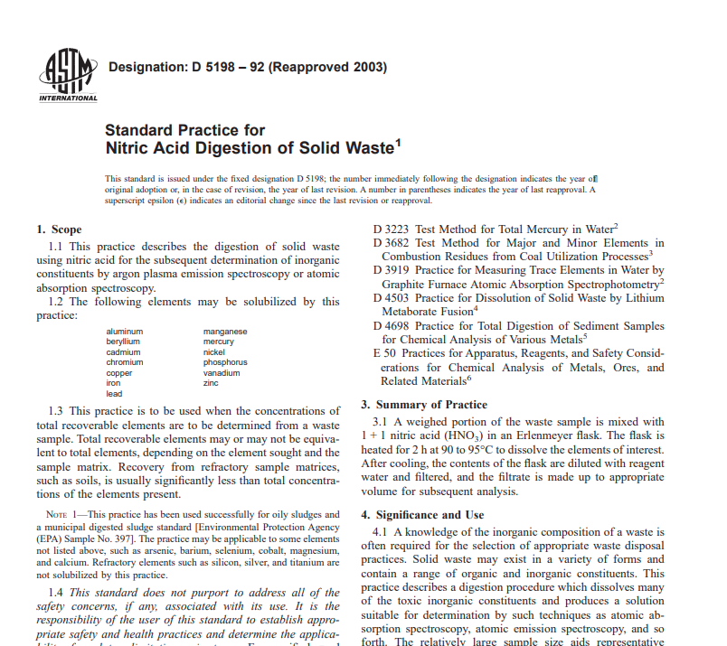 Astm D 5198 – 92 (Reapproved 2003) Pdf free download