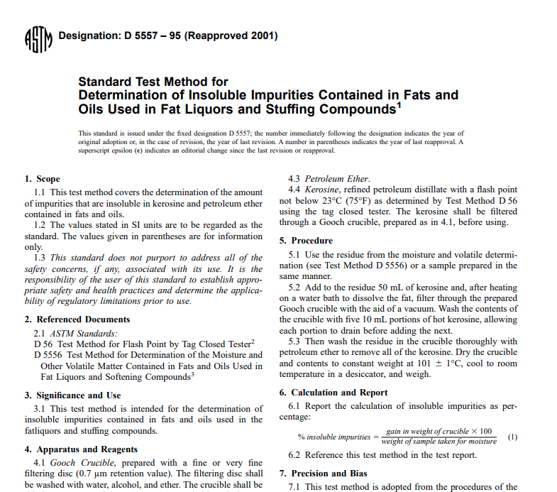 Astm D 5557 – 95 (Reapproved 2001) Pdf free download