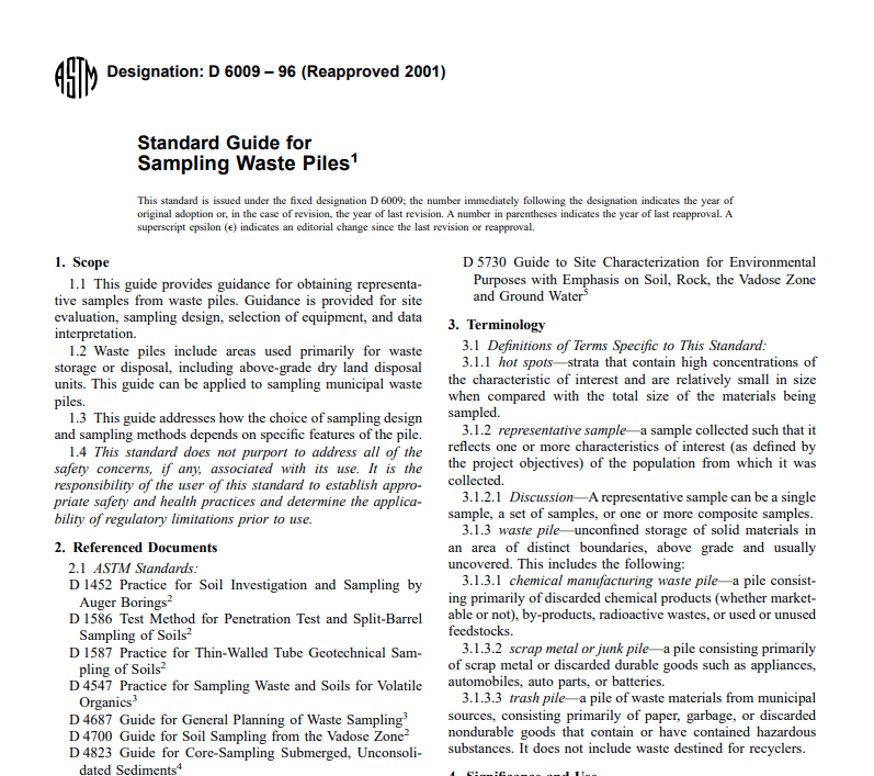 Astm D 6009 – 96 (Reapproved 2001) Pdf free download