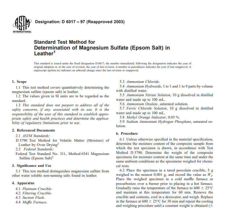 Astm D 6017 – 97 (Reapproved 2003) Pdf free download