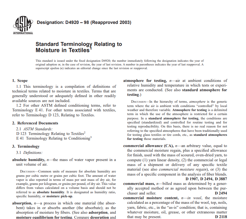 Astm D4920 – 98 (Reapproved 2003) Pdf Free Download