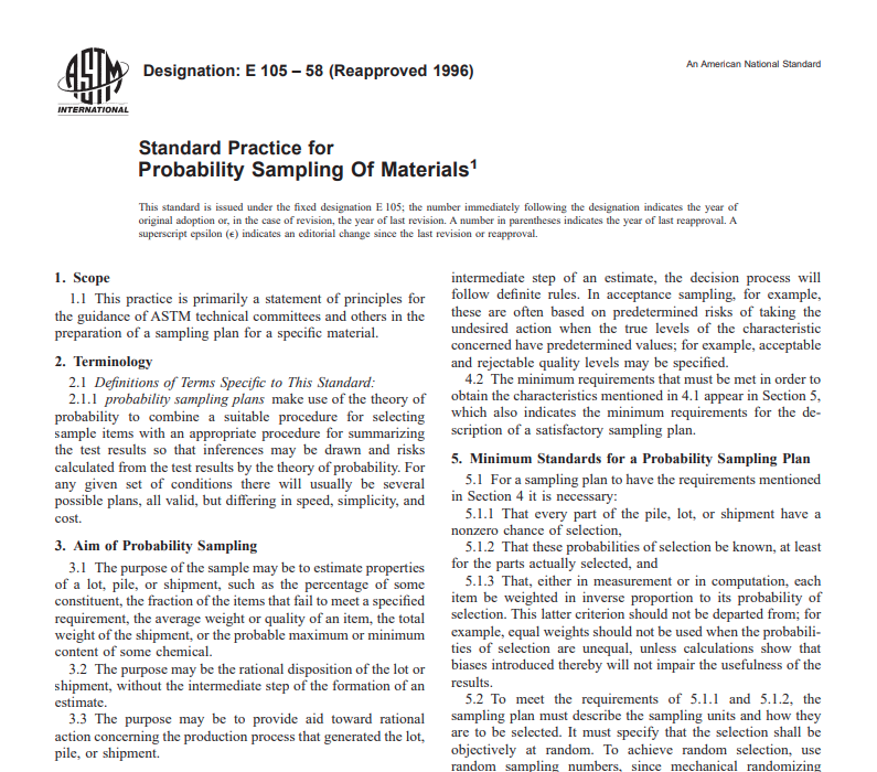 Astm E 105 – 58 (Reapproved 1996) Pdf free download