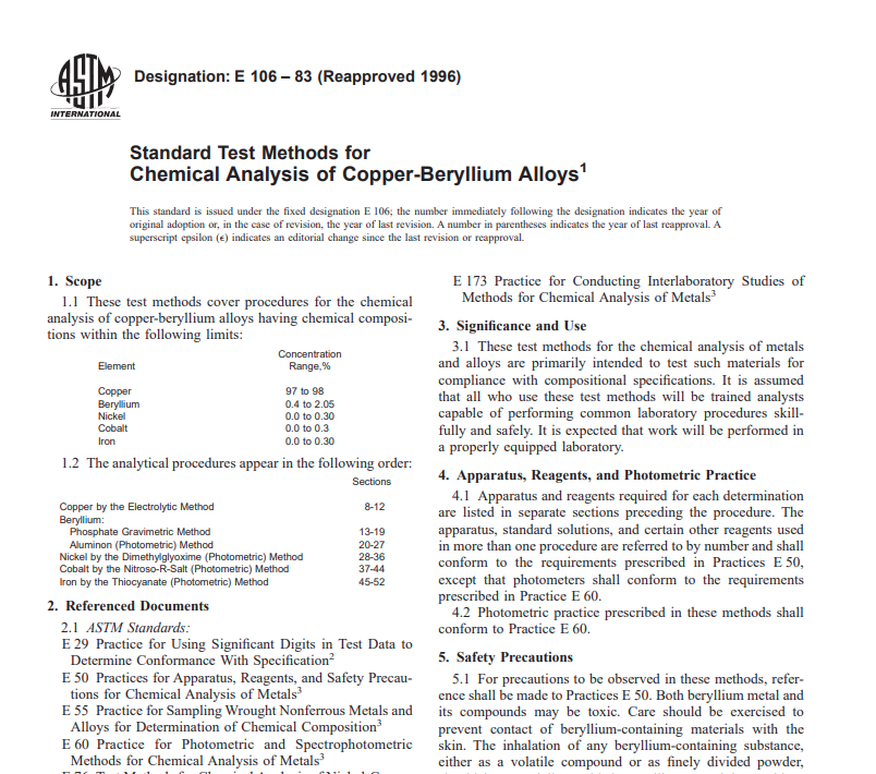 Astm E 106 – 83 (Reapproved 1996) Pdf free download