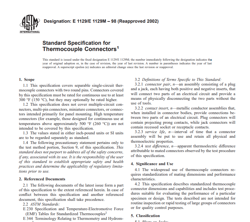 Astm E 1129-E 1129M – 98 (Reapproved 2002) Pdf free download