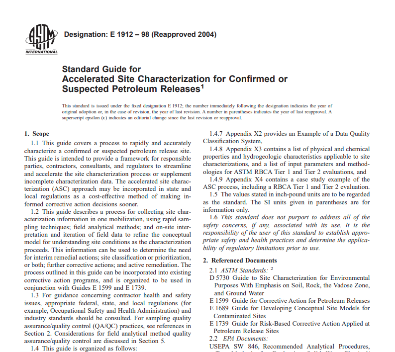 Astm E 1912 – 98 (Reapproved 2004) Pdf Free Download