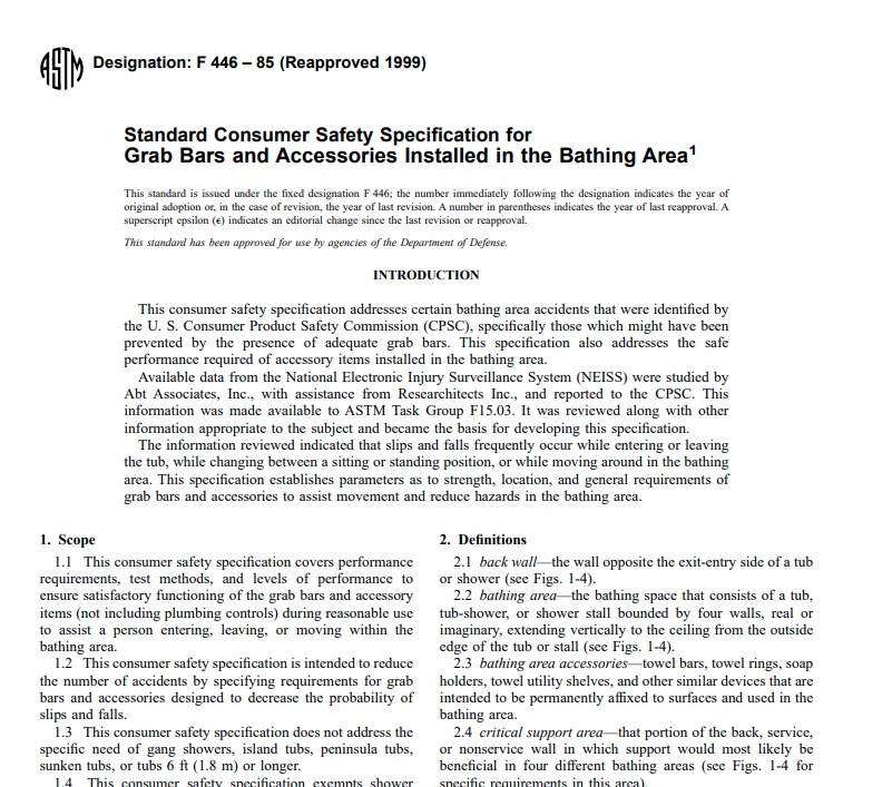 Astm F 446 – 85 (Reapproved 1999) Pdf free download