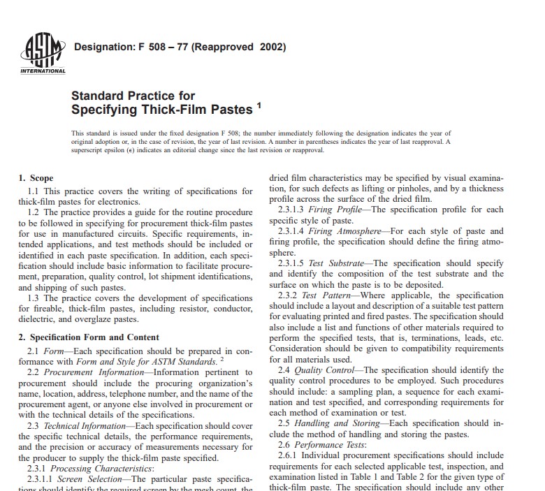 Astm F 508 – 77 (Reapproved 2002) Pdf free download