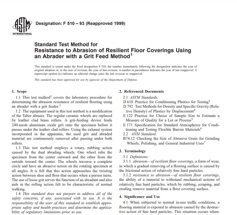 Astm F 510 – 93 (Reapproved 1999)Pdf free download