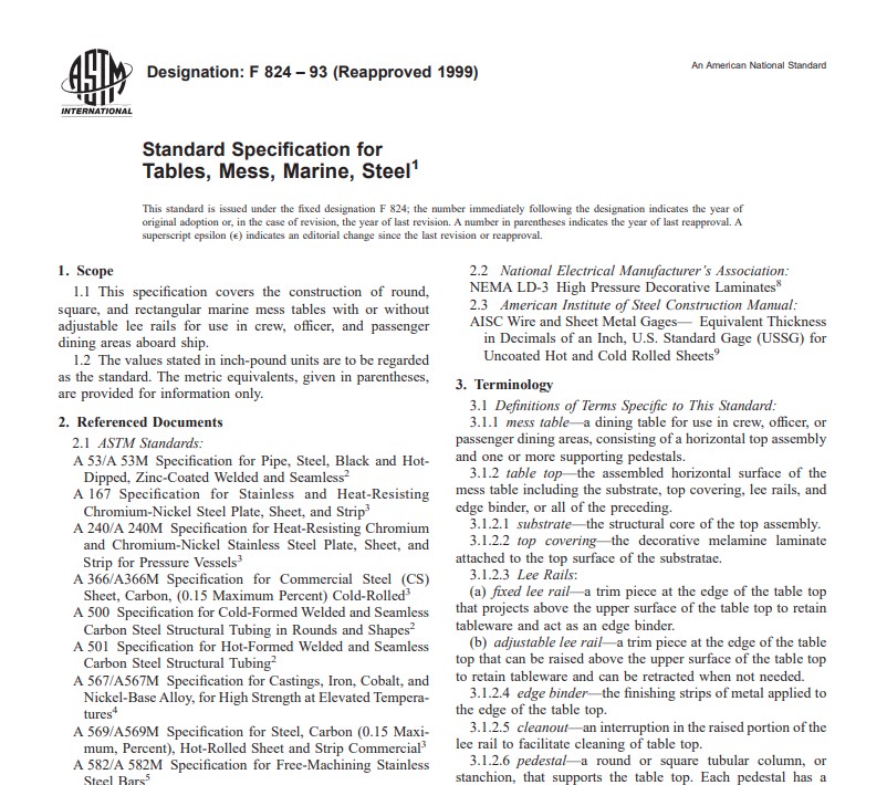 Astm F 824 – 93 (Reapproved 1999)  Pdf free download