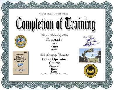 High school diploma for crane operator (Ged)